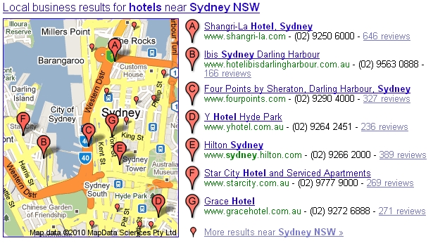 Google Map Listing for Local Search Optimisation